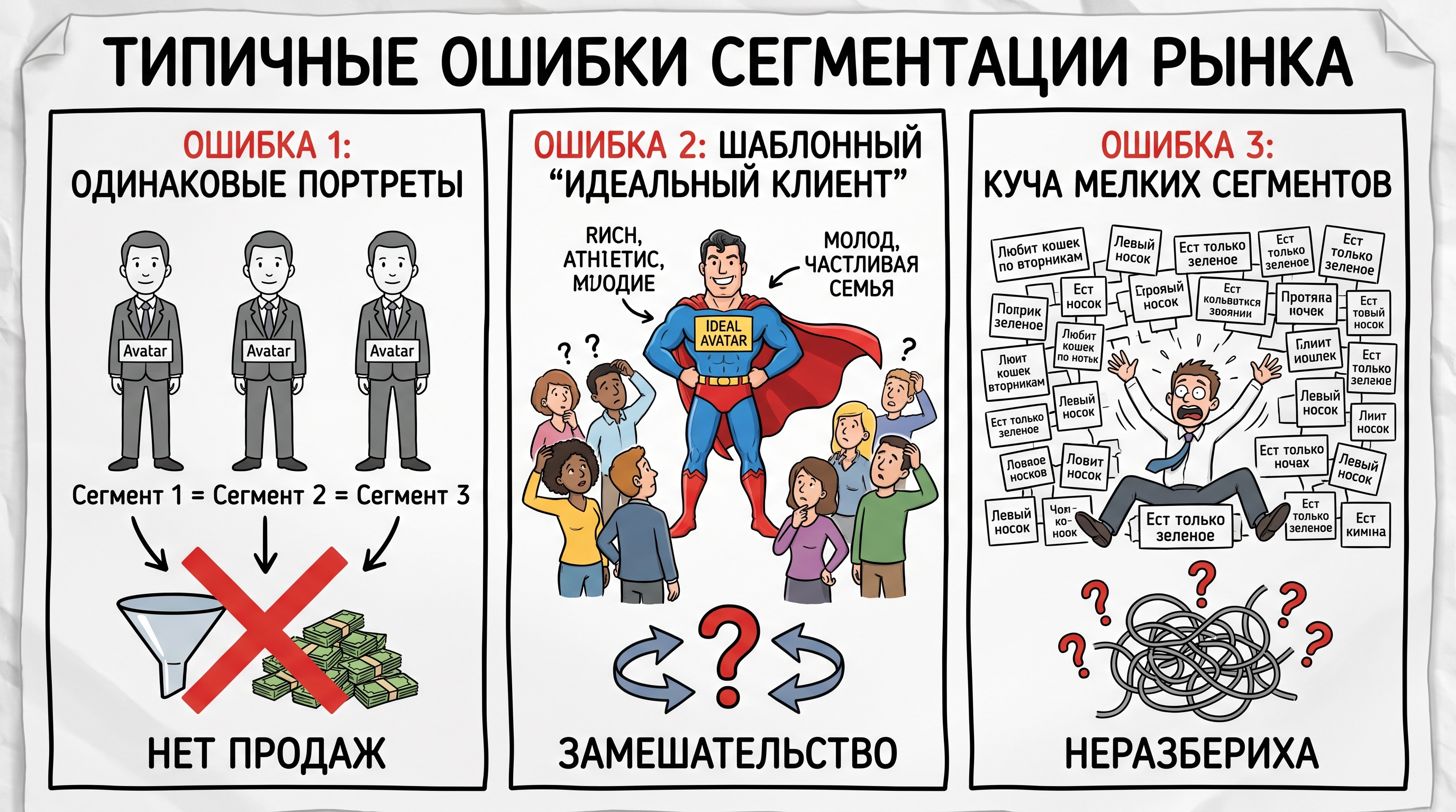 Частые ошибки в сегментации целевой аудитории